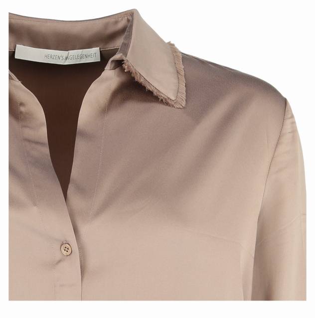 HERZEN'S ANGELEGENHEIT Seidenbluse mit Hemdkragen Online
