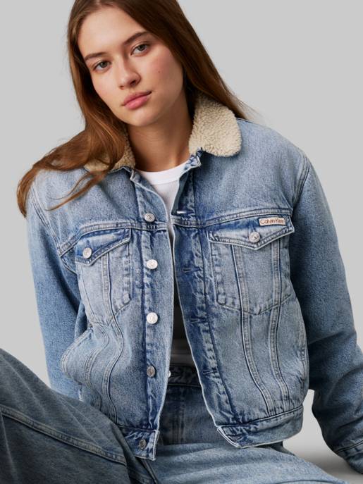 CALVIN KLEIN JEANS REGULAR SHERPA DENIM JACKET Outlet