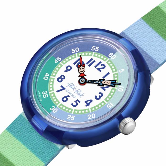 Flik Flak Uhr "Stripy Green" Fabrikverkauf