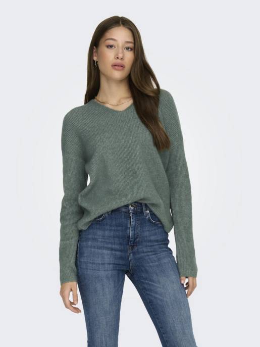 ONLY ONLCAMILLA V-NECK L/S PULLOVER KNT Schlussverkauf