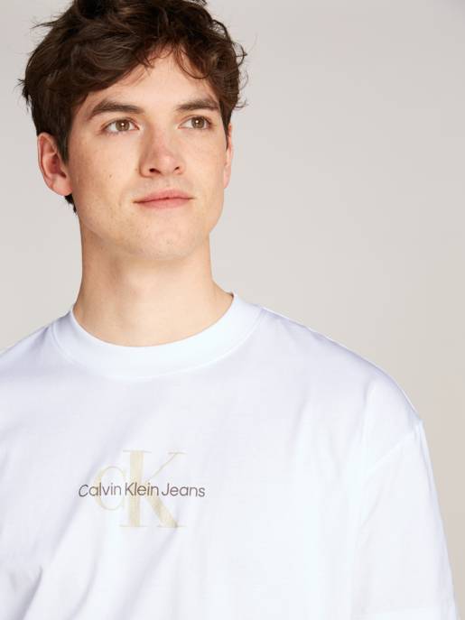 CALVIN KLEIN JEANS TEXTURED MONOLOGO BOYFRIEND TEE im Angebot