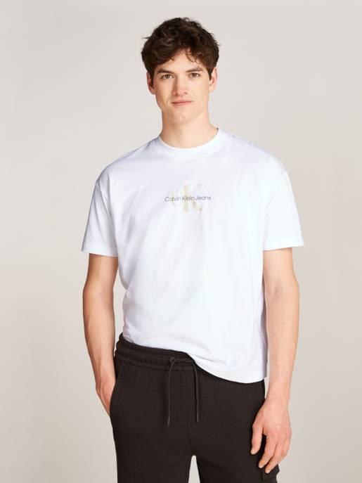 CALVIN KLEIN JEANS TEXTURED MONOLOGO BOYFRIEND TEE im Angebot