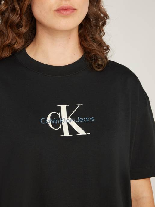 CALVIN KLEIN JEANS TEXTURED MONOLOGO BOYFRIEND TEE Zeitbegrenzte Promotion