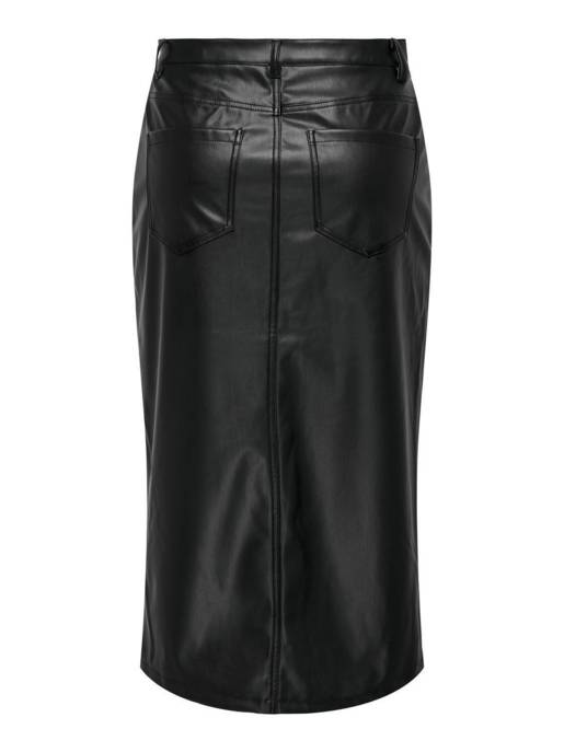 ONLY ONLKIRI HW LO SLIT FAUX LEA SKIRT CC PNT Verkauf