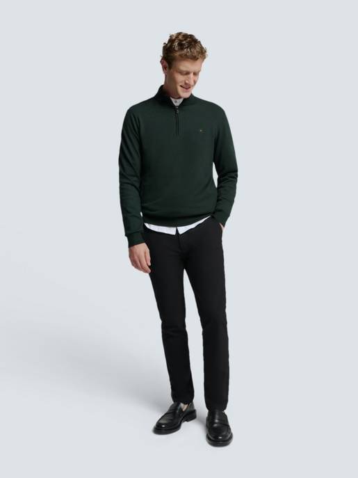 No Excess Pullover Half Zip 2 Coloured Melange Günstiger Verkauf