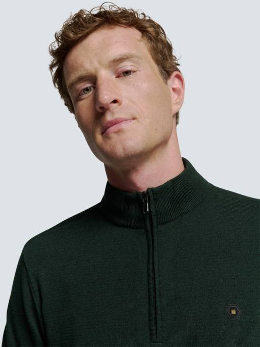 No Excess Pullover Half Zip 2 Coloured Melange Günstiger Verkauf