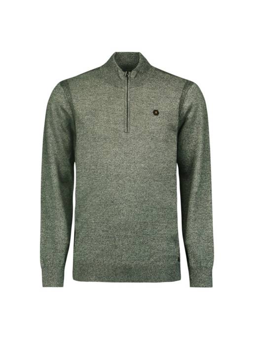 No Excess Pullover Half Zip 2 Coloured Melange Fabrikverkauf