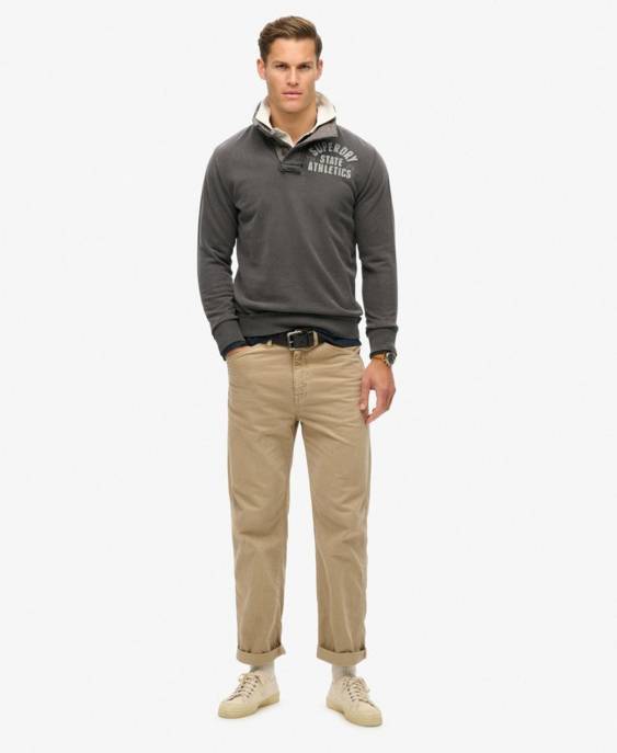 SUPERDRY Henley Sweatshirt "Vintage Athletic" Online Outlet