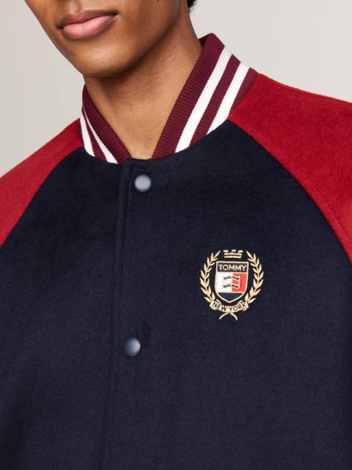 TOMMY JEANS TJM WOOL BLEND CREST BOMBER Wochenangebot