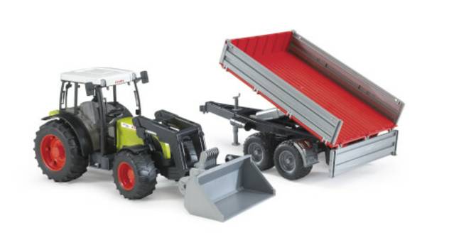 BRUDER 02112 Claas Nectis 267F plus Frontlader mit Anhänger, ab 3 Jahre Begrenzt auf 3 Tage