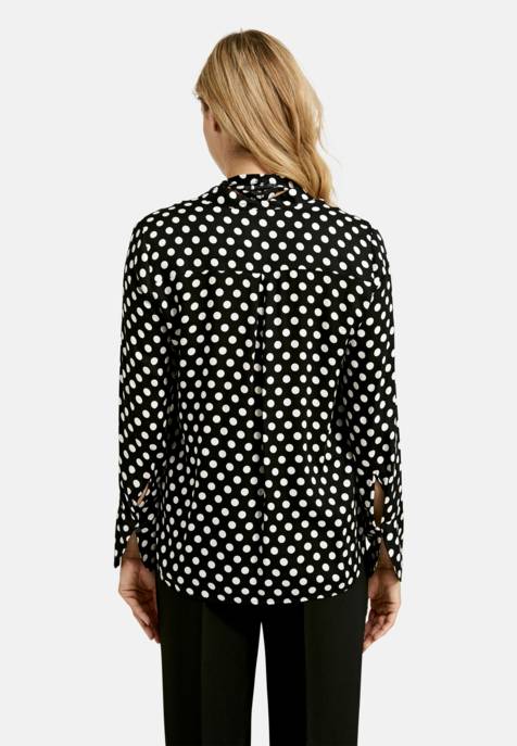MILANO ITALY BLOUSE W BOW TIE SCARF AE PLACKET A Kostenloser Versand international