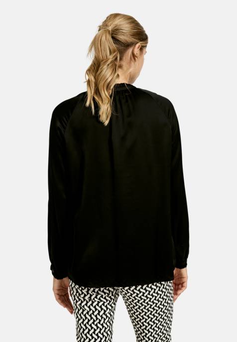 MILANO ITALY BLOUSE W STAND UP COLLAR W RUFFLES Fabrikladen