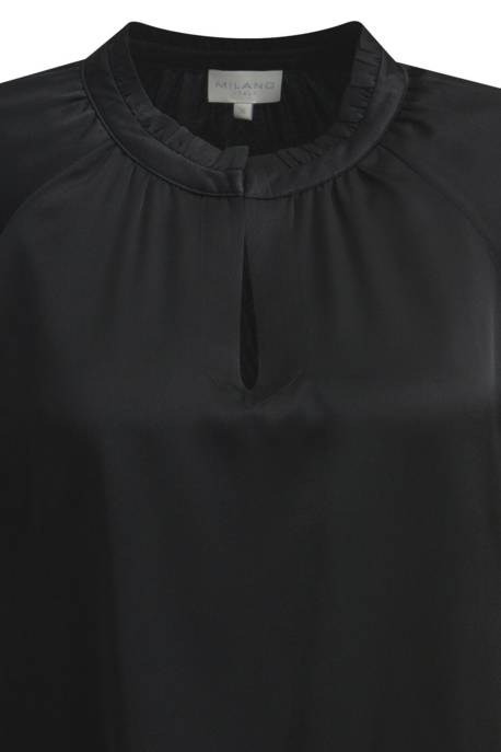 MILANO ITALY BLOUSE W STAND UP COLLAR W RUFFLES Fabrikladen