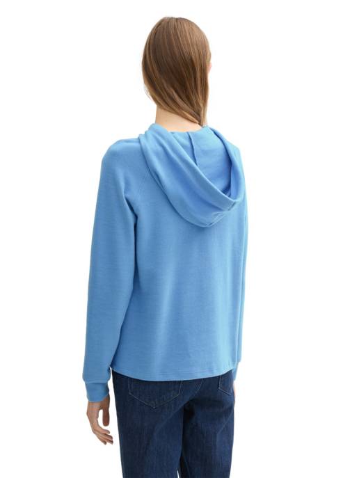 DENIM Tom Tailor Cozy hoodie with strings Preisnachlass