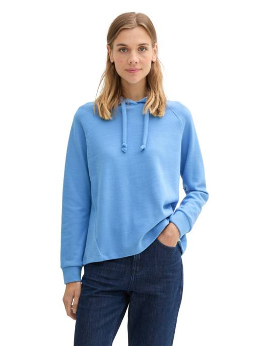DENIM Tom Tailor Cozy hoodie with strings Preisnachlass