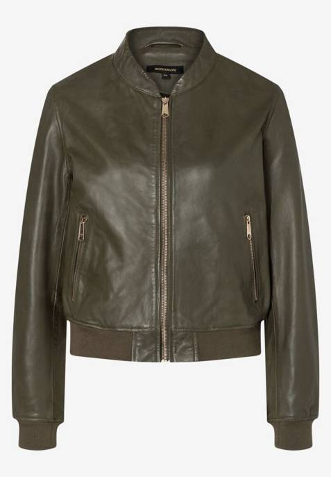 More & More Two-Tone Lamb Nappa Blouson Sonderangebot
