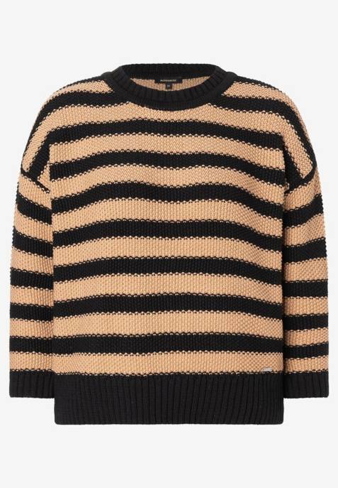 More & More Striped Pullover with U-Neck Begrenzte Freigabe