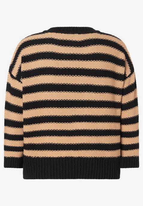 More & More Striped Pullover with U-Neck Begrenzte Freigabe