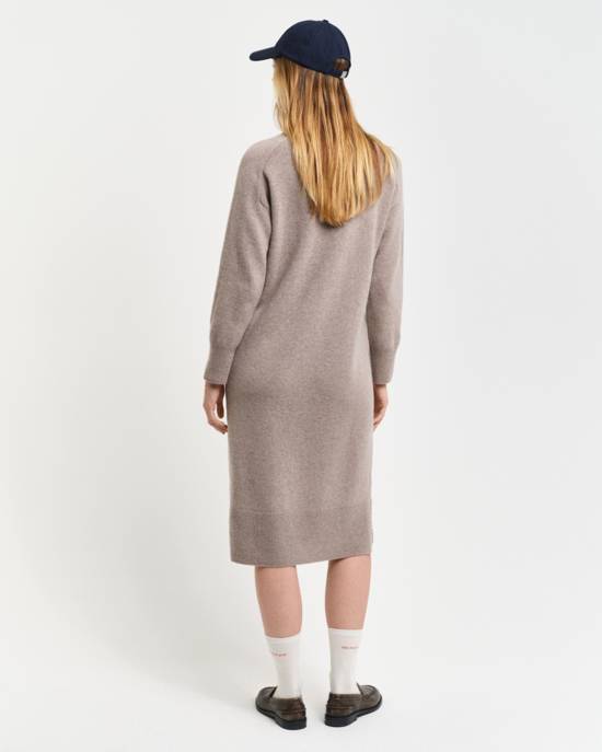 GANT HERRINGBONE DETAIL ROLLNECK DRESS Bestseller