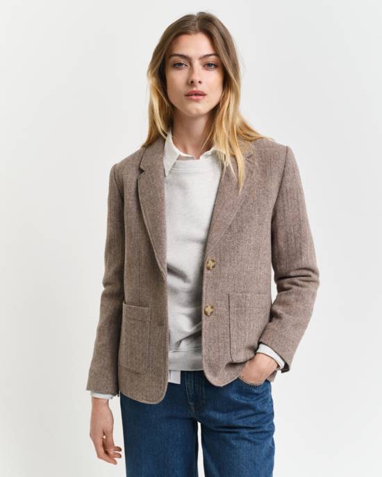 GANT REG HERRINGBONE SHORT BLAZER Saisonale Angebote