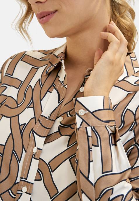 MILANO ITALY BLOUSE W COLLAR AND PLACKET AE 1/1 Tägliche Deals