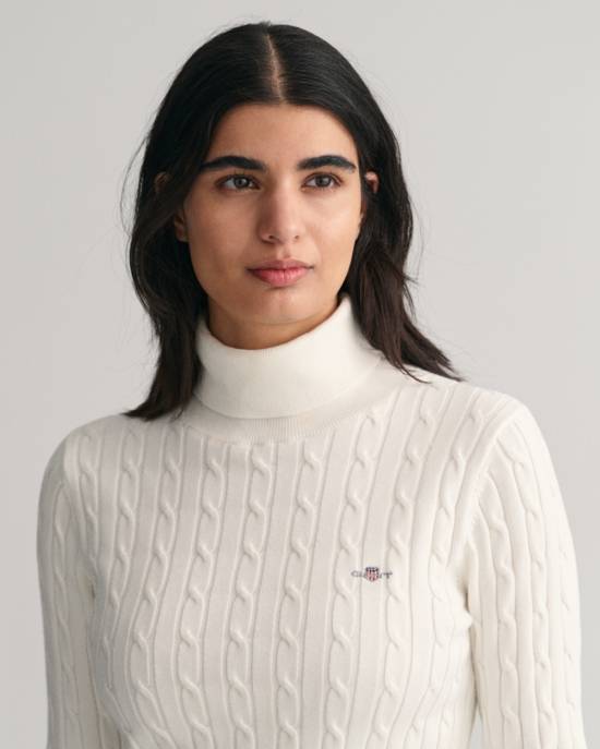 GANT Zopfstrick Rollkragenpullover aus Stretch-Baumwolle Super Sparpreis