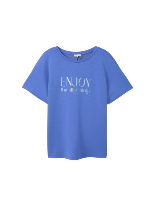 Tom Tailor PLUS T-shirt scuba w wording Neueste Stile