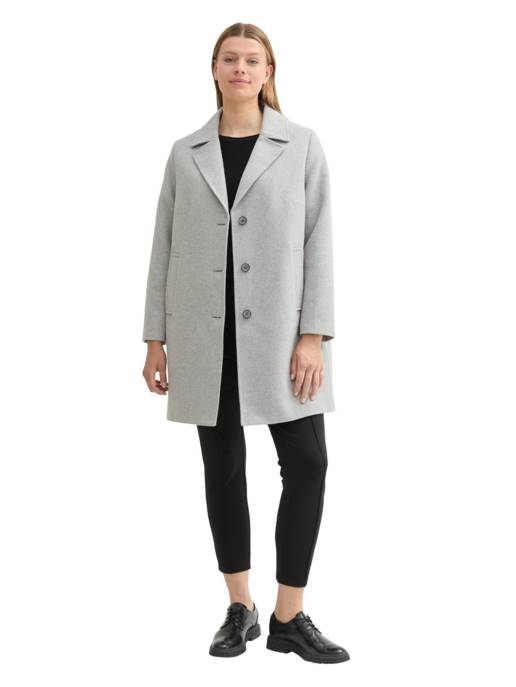 Tom Tailor PLUS Plus - Langer Mantel mit recycelter Wolle Sonderangebot der Fabrik