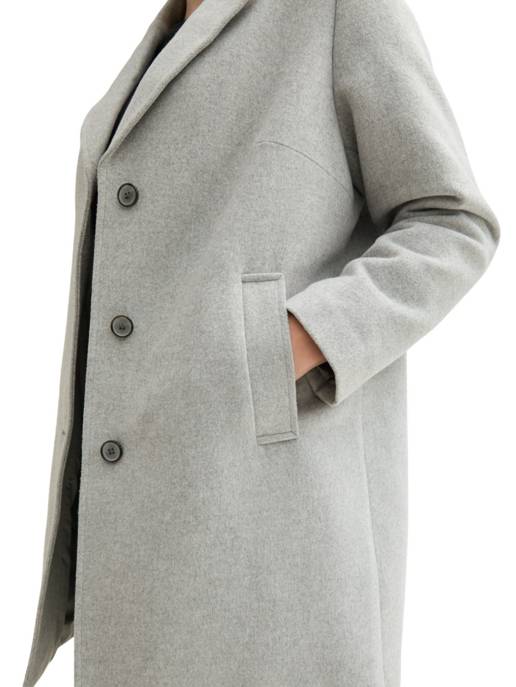Tom Tailor PLUS Plus - Langer Mantel mit recycelter Wolle Sonderangebot der Fabrik