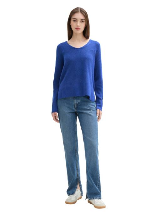 DENIM Tom Tailor cozy v-neck pullover Clearance-Verkauf
