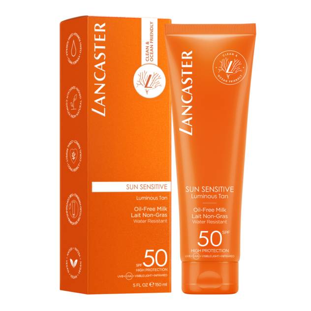 LANCASTER "Clean Sun Sensitive" Oil-Free Body Milk SPF 50 150 ml Outlet