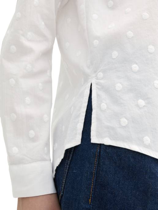 DENIM Tom Tailor dot structure blouse Super Rabatt