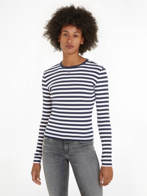 TOMMY JEANS Langarmshirt "Rib Stripe" Meist gekauft