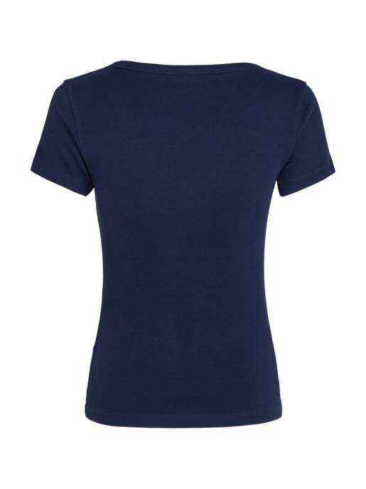 TOMMY JEANS TJW Slim Essential Rib V SS Saisonschlussverkauf