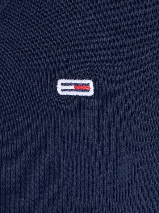 TOMMY JEANS TJW Slim Essential Rib V SS Saisonschlussverkauf