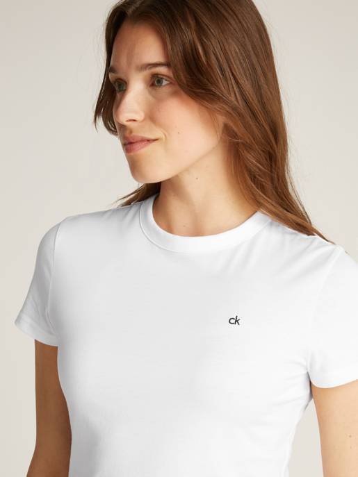 CALVIN KLEIN CK EMB GRAPHIC SLIM T-SHIRT Räumungsverkauf