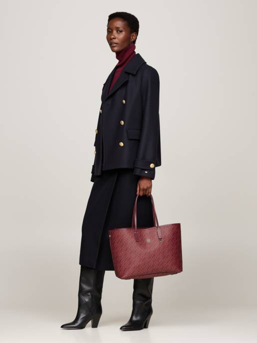 Tommy Hilfiger Leder-Shopper "Monoplay" Fabrikladen