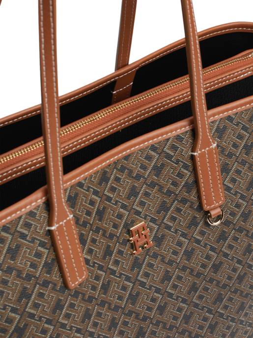 Tommy Hilfiger Leder-Shopper "Monoplay" Rabatt