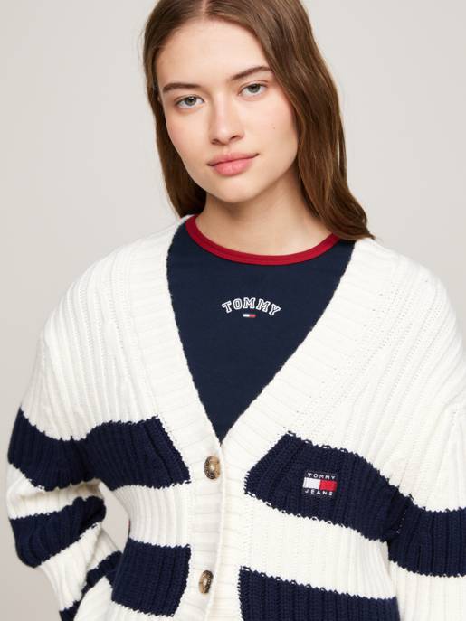 TOMMY JEANS TJW RWB BACK FLAG CARDIGAN EXT Versandkostenfrei