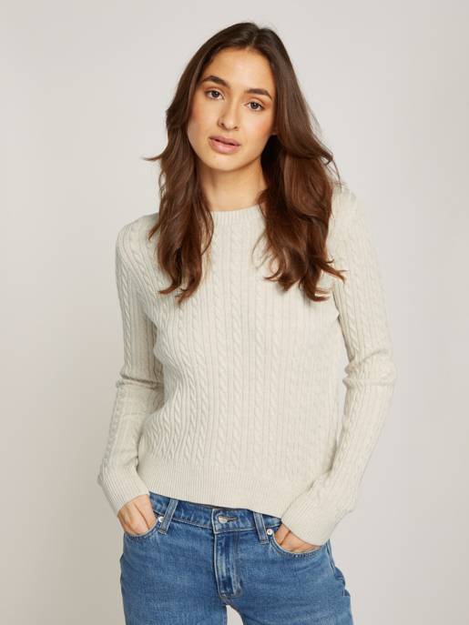 TOMMY JEANS TJW CABLE ESSENTIAL SWEATER Großer Ausverkauf