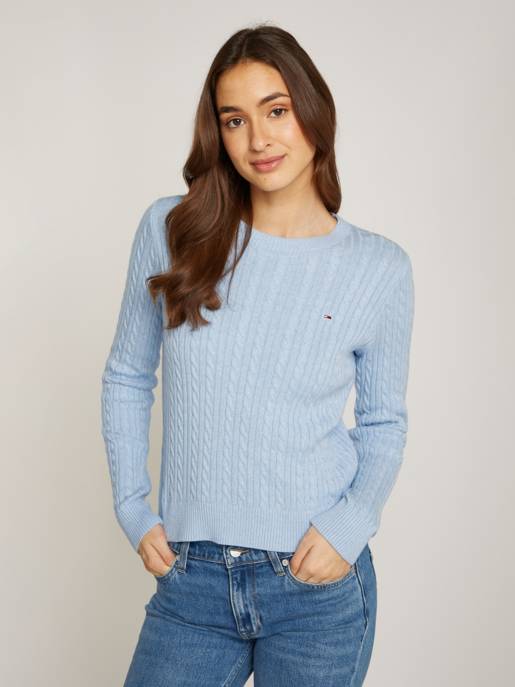 TOMMY JEANS TJW CABLE ESSENTIAL SWEATER Flash Sale