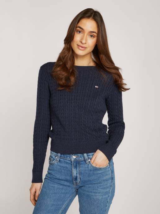 TOMMY JEANS TJW CABLE ESSENTIAL SWEATER Begrenztes Angebot