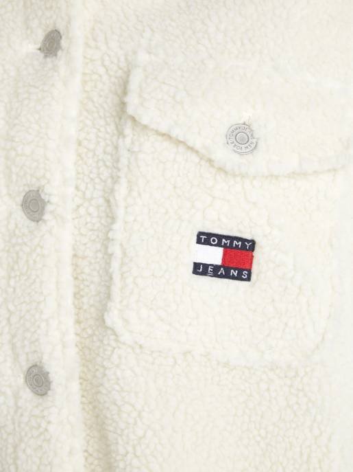 TOMMY JEANS TJW TEDDY BADGE OVERSHIRT EXT Exklusivangebot