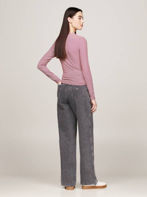 TOMMY JEANS TJW SLIM STRIPE ESSENTIAL RIB LS Preisnachlass