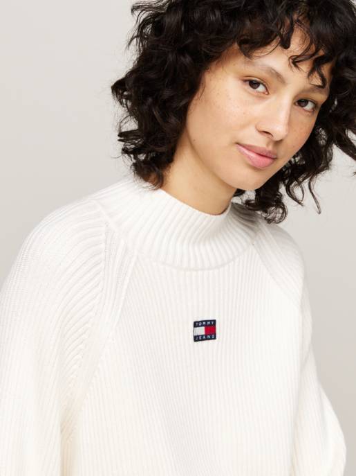 TOMMY JEANS TJW BADGE MOCKNECK SWEATER Saisonschlussverkauf