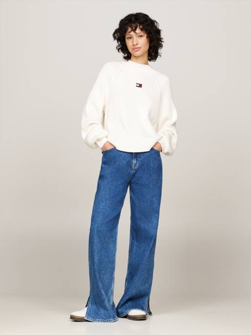TOMMY JEANS TJW BADGE MOCKNECK SWEATER Saisonschlussverkauf