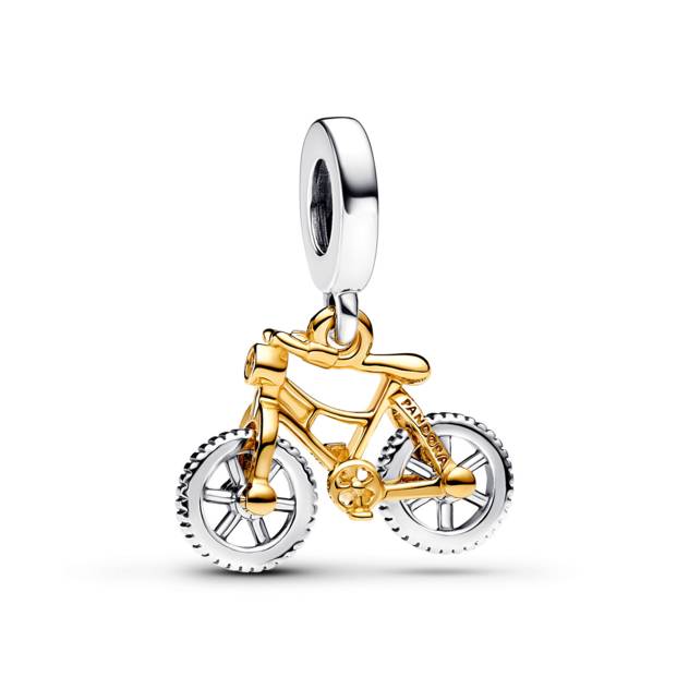 PANDORA Bicolor Fahrrad mit Drehenden Rädern Charm Große Rabatte