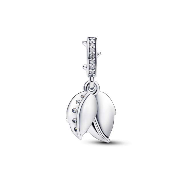 PANDORA Weiße Blühende Rose Doppelter Charm-Anhä Saisonale Angebote