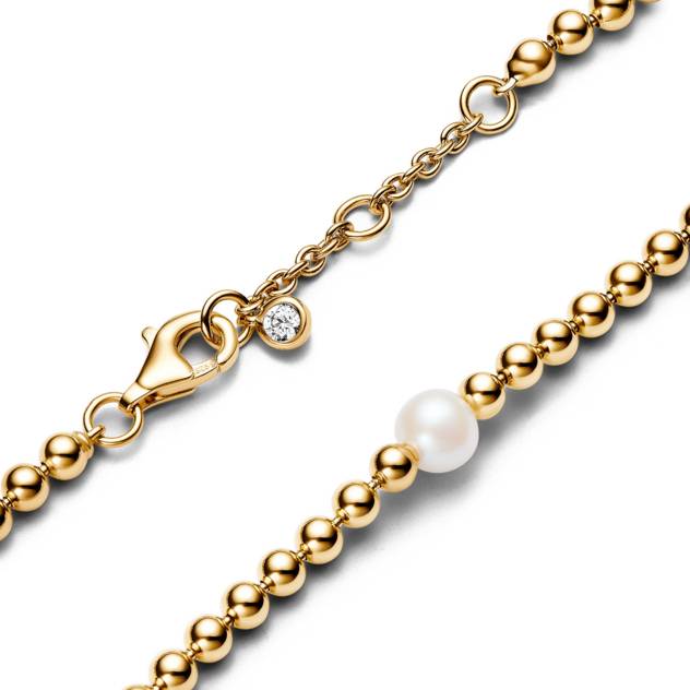 PANDORA Behandelte Süßwasserzuchtperle & Kugeln Armband Räumungsverkauf