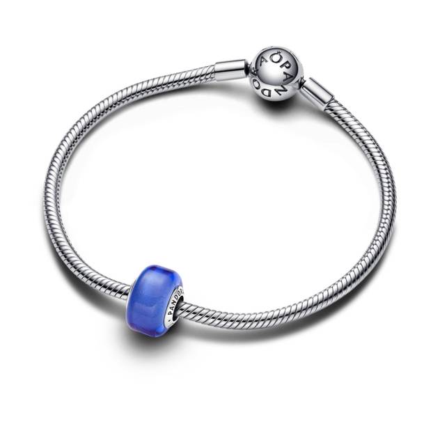 PANDORA Sterling silver charm with blue Murano g Sonderangebote